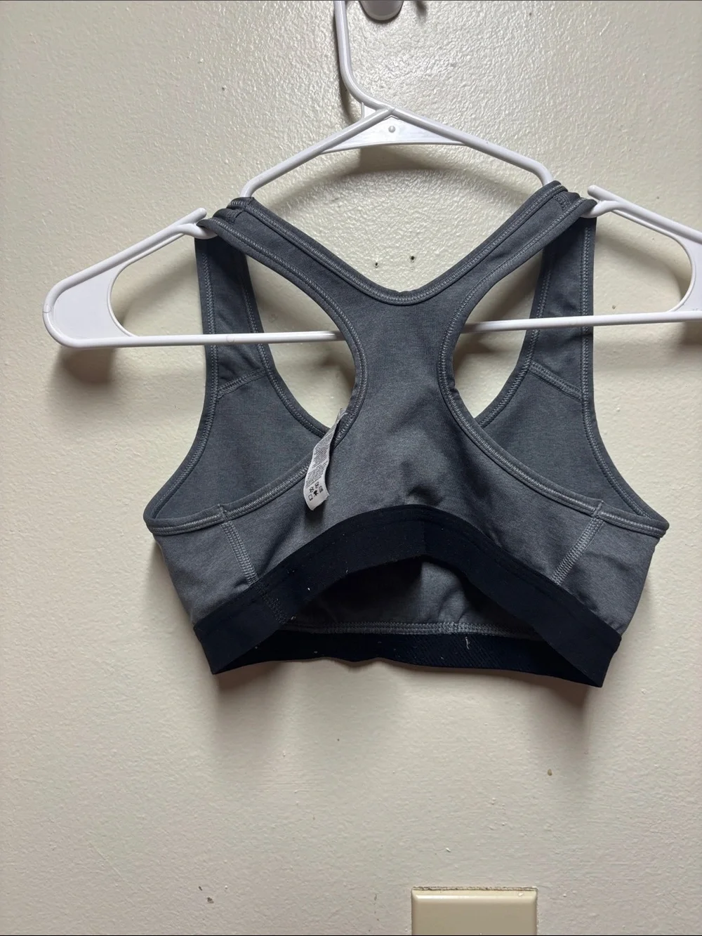 Nike Gray Dri-FIT Racerback Sports Bra small